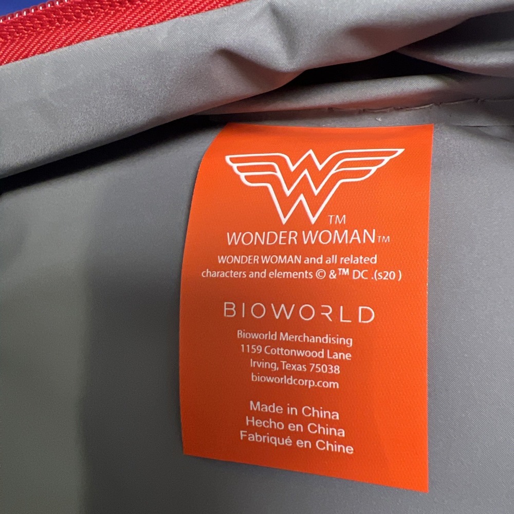 NWT DC Comics: Wonder Woman - "GRL PWR" Stars Backpack with Lunchbox - Bioworld - Picture 9 of 12